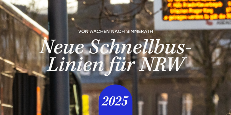 Schnell und bequem von A nach B: Land NRW fördert 20 neue Schnellbuslinien